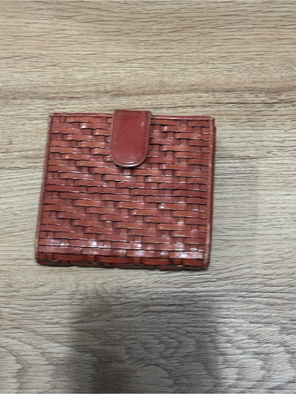 Talbots Woven Compact Wallet - Rust Red - Picture 2 of 8
